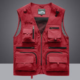 Xituodai Summer Men Unloading Tactical Vest Coat Casual Men&#39;s Photographer Waistcoat Mesh Work Sleeveless Jacket Tools Pocket Vest 5XL