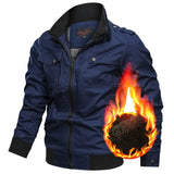 Xituodai Men's Winter Fleece Warm Cargo Jackets New Fashion Bomber Parkas Men's Simple Motorcycle Warm Windproof Baseball Coats