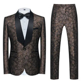 Xituodai Fashion New Men's Casual Boutique Business Wedding Host Flower Color Suits 3 Pcs Set Dress Blazers Jacket Pants Vest Coat