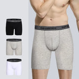 Xituodai Men's long leg wear proof underpants Men's cotton mid waist boxer shorts Breathable men's long underwear