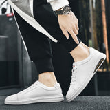 Xituodai  Men's Genuine Leather Casual Shoes Low-top Outdoor walking Sneakers  Luxury Breathable Leisure White all-match Summer shoes