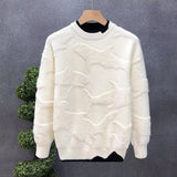 Xituodai Autumn Winter New Fashion Round Neck Long Sleeve Solid Sweaters Men's Clothing Casual All-match Warm Simplicity Knitting Tops