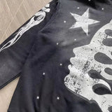 Xituodai Hellstar Flare Black Flame Broek Hoodie