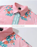 Hip Hop Floral Pink Holiday Beach Shirts For Men And Women Summer Thin Material Short Sleeve Blouses Tops Y2K Streetwear Clothes