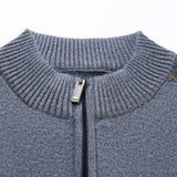 Xituodai fall and winter New Men's Solid Color Half-high Neck Zipper Pullover Knit Sweater Fashion Casual Men's Warm Long-sleeved Sweater