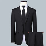 Xituodai Men High Quality Sets Blazer Waistcoat Trousers Men Simple Business Elegant Fashion Job Interview Gentleman Suit Slim Sets