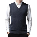 Xituodai New Men's  Business Casual Outer Wear Warm Sleeveless Sweater Vest  Men's Knitted Tops