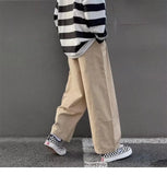 Xituodai Men Wide Leg Pants Japan Style Casual Women Cargo Trousers Harajuku Fashion New Baggy Sweatpants High Street Baggy Clothing