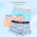 Xituodai 2Pack Underwear Men 50S Modal  Boys Trunks Breathable Moisture Wicking Comfort Fit for Sports Boxers