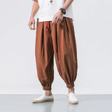 Xituodai New Trendy Men Harem Pants Loose Oversized Style Cotton and Linen High Quality Jogger Sweatpants Casual Male Trousers