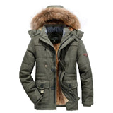 Xituodai Men Thick Windproof Parka Autumn Winter New Fleece Warm Removable Hooded Military Tactical Parka Men Coat Parka Outwear Men