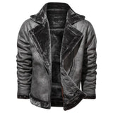 Xituodai Jacket Tactical Faux Leather Jackets Outwear Fleece Coats Fur Inner Windbreaker Men's Winter Thick Warm Military Bomber Pu