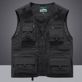 Xituodai Summer Men Unloading Tactical Vest Coat Casual Men&#39;s Photographer Waistcoat Mesh Work Sleeveless Jacket Tools Pocket Vest 5XL