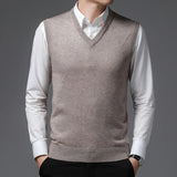 Xituodai New Men's  Business Casual Outer Wear Warm Sleeveless Sweater Vest  Men's Knitted Tops