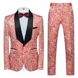 Xituodai Fashion New Men's Casual Boutique Business Wedding Host Flower Color Suits 3 Pcs Set Dress Blazers Jacket Pants Vest Coat