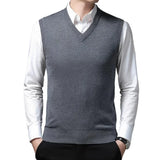 Xituodai New Men's  Business Casual Outer Wear Warm Sleeveless Sweater Vest  Men's Knitted Tops