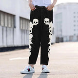 Xituodai  Dcepem Y2k Skull Jeans Mens Aesthetic Baggy Star Hip Hop Pants Straight Leg Denim Goth Y2k Couple Fashion Streetwear