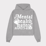 Xituodai Mental Health Matters Print Hoodies Women Men Streetwear Oversized Sweatshirt Goth Y2k Top Harajuku Pocket Hoodie Men Clothing