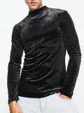 Xituodai Round Neck Male Autumn Winter Pullovers Casual Streetwear Basic Long Sleeve Tops Men Solid Undershirt Warm Black Pleuche Tees