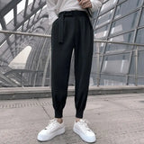 Xituodai Youth Trend Business Casual Comfort Slim Versatile Simplicity Fashion Belt Nine Points Men's Suit Pants Spring Autumn New