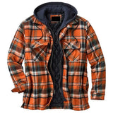 Xituodai Men Winter Jackets Harajuku Plaid Shirts Coats Hooded Zipper Long Sleeve Basic Casual Shirts Jackets European Style Size S-5XL