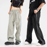 Xituodai Baggy Sweatpants Men Wide Leg Pants Sports Tracksuit Zipper Slit Oversize Joggers Trousers Male Casual Streetwear