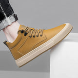 Xituodai  High Top Men's Sneakers Fashion Men Casual Shoes Genuine Leather Sneakers Tenis Masculino All-match Streetwear Skate Shoes Men