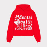 Xituodai Mental Health Matters Print Hoodies Women Men Streetwear Oversized Sweatshirt Goth Y2k Top Harajuku Pocket Hoodie Men Clothing