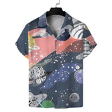 Xituodai Cuba Collar Summer Men's Short-sleeved Printed Shirt Hawaii Beach Vacation