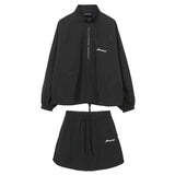 Xituodai Men Quick-drying Breathable Sun Protection Suit Loose Fashion Casual Stand Collar American Sports Long Sleeve Shorts 2 Piece Set