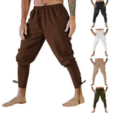 Xituodai Pirate Pant Viking Costume for Men Renaissance Medieval Pants Drawstring Shorts Halloween Costume Adult Cosplay