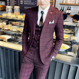 Xituodai Boutique 5XL(Blazer + Vest + Trousers) Men's Elegant Fashion Business A Variety of Gentlemen Casual Formal Suit Three-piece Suit