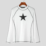 Xituodai  Men T Shirt Printing O-neck Long Sleeve Fitness Streetwear Casual Men Clothing Autumn Korean Style Tee Tops S-5XL