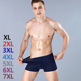 Xituodai Colorful Ultra Soft Comfy Bamboo Fiber Underwear Mens Boxer blue Breathable Underpants Men Size XL-6XL 7XL Solid Calzoncillos