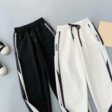Xituodai Korean Style Contrast Color Drawstring Sports Pants for men Loose Trousers Autumn Jogger Pants Male Streetwear pantalones hombre
