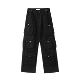 Xituodai Spring Cargo pants New Popular Rice White Multi-pockets Overalls Harajuku stays Men Loose Casual Trousers Straight Mopping Pants