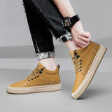 Xituodai  High Top Men's Sneakers Fashion Men Casual Shoes Genuine Leather Sneakers Tenis Masculino All-match Streetwear Skate Shoes Men