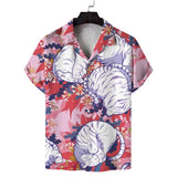 Xituodai Cuba Collar Summer Men's Short-sleeved Printed Shirt Hawaii Beach Vacation