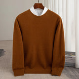 Xituodai Autumn and winter new 100% pure wool men's round neck business casual pullover sweater cashmere bottoming shirt.