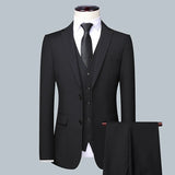 Xituodai Men High Quality Sets Blazer Waistcoat Trousers Men Simple Business Elegant Fashion Job Interview Gentleman Suit Slim Sets