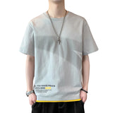 Xituodai Men's Oversized T-shirt Letter Print Harajuku Short Sleeve Tees Tops Y2k Streetwear Casual Loose Men Tshirts