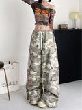 Xituodai Women's Baggy Camouflage Cargo Pants Vintage Harajuku 90s Aesthetic Oversize Y2k Pants High Waist Trousers 2000s Fashion Clothes