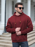 Xituodai Men Autumn Casual Hoodies Long Sleeve Drawstring Pullover Sweatshirt Tracksuit Hooded Sweatshirts Streetwear with Plaid Jacquard