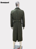 Xituodai  Autumn Winter Long Luxury Elegant Chic Thick Warm Woolen Polo Coat for Men Double Breasted Wool & blends Overcoat