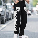 Xituodai  Dcepem Y2k Skull Jeans Mens Aesthetic Baggy Star Hip Hop Pants Straight Leg Denim Goth Y2k Couple Fashion Streetwear