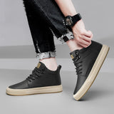 Xituodai  High Top Men's Sneakers Fashion Men Casual Shoes Genuine Leather Sneakers Tenis Masculino All-match Streetwear Skate Shoes Men