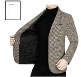 Xituodai Men Business Casual Blazers Jackets New Male Checkered Suits Coats High Quality Man Spring Slim Blazers Jackets Coats Size 4XL