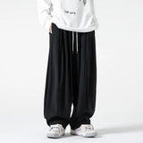 Xituodai Men Korean Fahion Wide Leg Pants 2023 Men Black Loose Casual Harem Pants Soild Color Japanese Streetwear Joggers Cargo Pants