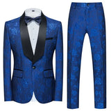 Xituodai Fashion New Men's Casual Boutique Business Wedding Host Flower Color Suits 3 Pcs Set Dress Blazers Jacket Pants Vest Coat