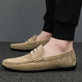 Xituodai  Spring Summer Suede Men Loafers Comfortable Flat Casual Shoes Men Breathable Slip-On Soft Genuine Leather Driving Shoes Moccasin